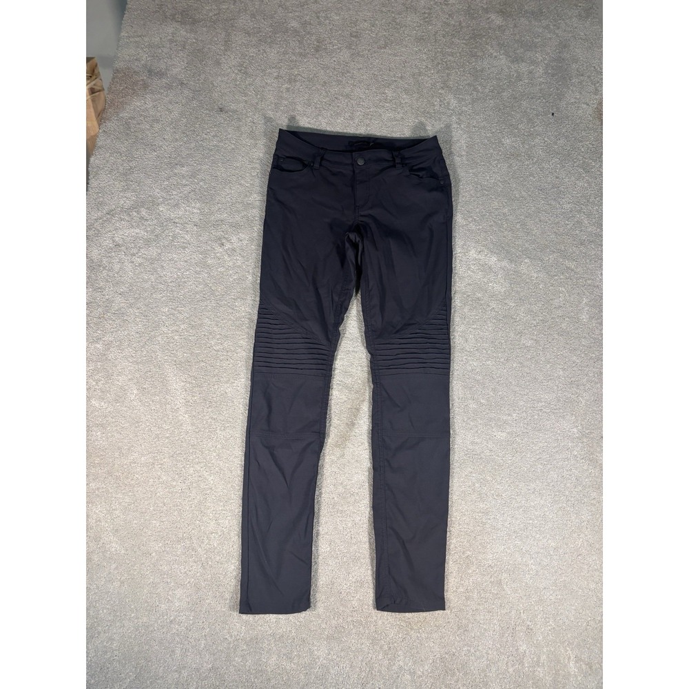 Prana Brenna Pants Women Sz 10 Gray Nylon Stretch Moto‎ Skinny Outdoor